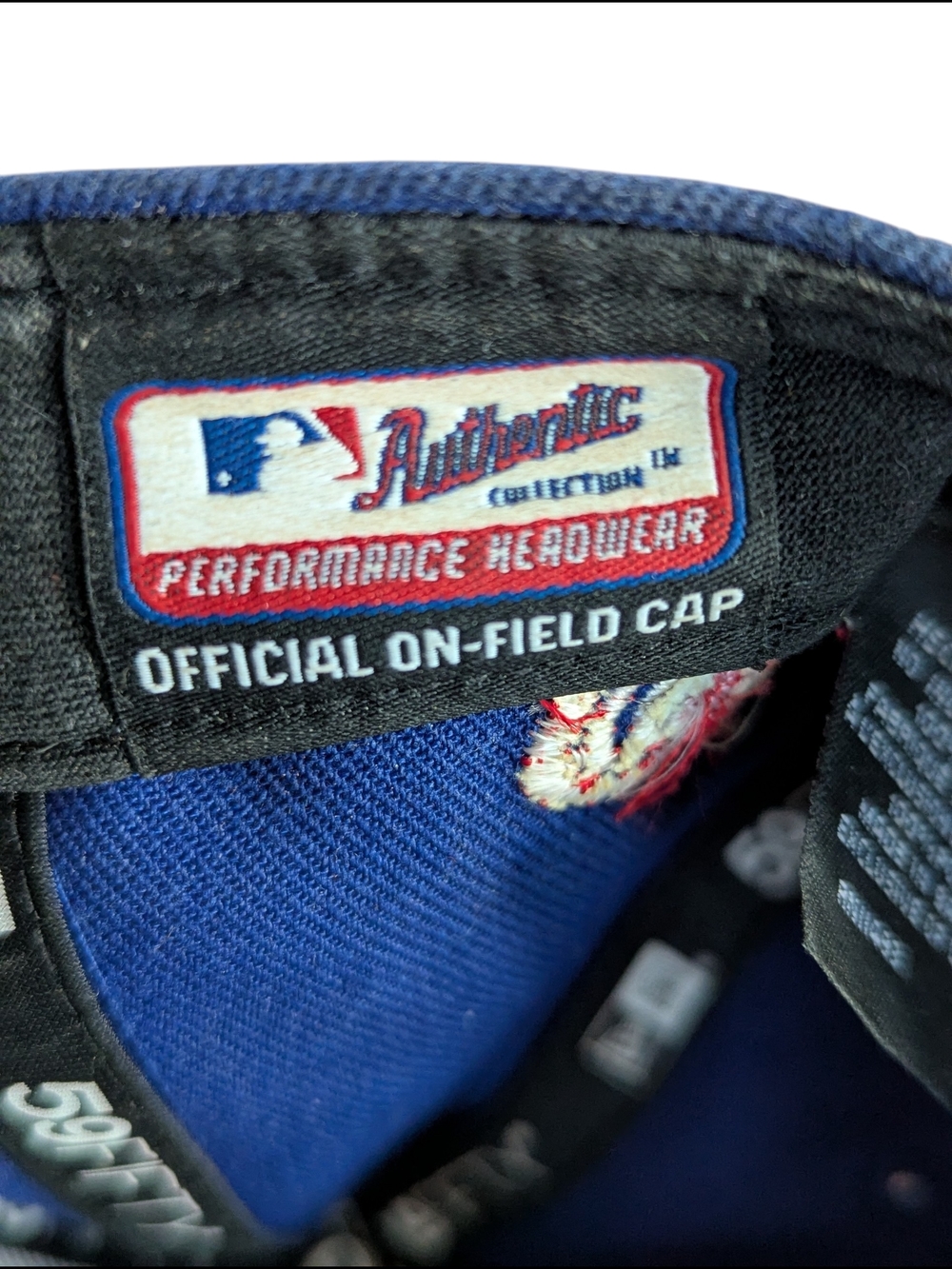 New Era Blue LA Dodgers Logo 59Fifty Size 7 Official On Field Cap Nora Rose MLB - Picture 8 of 10